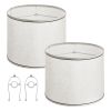 VEVOR Lamp Shade 2 Set, 11 in Top x 13 in Bottom x 10 in High (Spider Fitter), Medium Lampshade with Harp