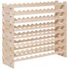 VEVOR 96 Bottle Stackable Modular Wine Rack, 8-Tier Wine Bottle Holder,Solid Wood Floor Freestanding Wine Storage Rack For Pinot Noir bottles
