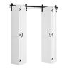 VEVOR Bifold Barn Door, 72" x 84", MDF Bi-Fold Sliding Closet Doors, Hardware Kit Included, H-Frame Space-Saving Design