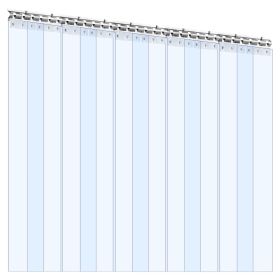 VEVOR Clear PVC Strip Curtain, 84 in Height x 60 in Width x 0.08 in Thickness, 10 PCS Walk in Freezer Cooler Curtain Strips