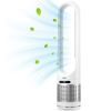 VEVOR Tower Fan Bladeless, 15.4ft/s Velocity Floor Fan that Blows Cold Air, 80° Oscillating 8-Speed Fans, 8H Timer