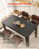 VEVOR Rectangle Dining Table, 63 inch Length Large Wood Tables for 4-6 Person, Modern Dinner Furniture, Conference Desk Supporting for 330LBS