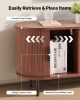 VEVOR TV Stand, Boho Entertainment Center for TVs up to 58 in, 350 lbs Load, TV Media Console Table with Adjustable Storage Shelves & Rolling Door