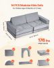 VEVOR Modular Kids Play Couch, Sectional Toddler Sofa with Armrests, 28D Sponge & Short Pile
