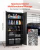 VEVOR Metal Storage Cabinet, 68.9 in Lockable Steel Garage Cabinet with 4 Adjustable Shelves, 2 Magnetic Doors, 2 Keys