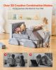 VEVOR Modular Kids Play Couch, Sectional Toddler Sofa with Armrests, 28D Sponge & Short Pile