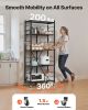 VEVOR 5-Tier Foldable Storage Shelf, 28W x 13D x 66H Inch Folding Metal Rack Shelving Unit