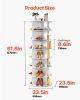 VEVOR 6 Tiers Rotating Shoe Rack Tower, 360° Spinning Shoe Rack, Revolving Storage Round Carousel Display