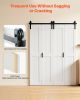 VEVOR Bifold Barn Door, 72" x 84", MDF Bi-Fold Sliding Closet Doors, Hardware Kit Included, H-Frame Space-Saving Design
