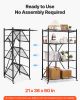 VEVOR 4-Tier Foldable Storage Shelf, 36W x 21D x 60H Inch Folding Metal Rack Shelving Unit