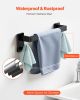 VEVOR Matte Black Bathroom Hardware Set, 5 Pieces Bathroom Accessories Set, Stainless Steel 16 inch Towel Bar, Towel Rack, 2 Robe Towel Hooks