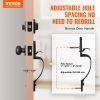 VEVOR Front Door Handle and Deadbolt Set, Front Door Lock Set with Interior Knob, Adjustable Hole Spacing Single Cylinder Handleset