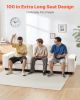 VEVOR 100-Inch Modular 3-Seater Sofa – Comfy Couch with Deep Seats & Hidden Storage, Modern Design for Living Room, Apartment, or Office, White
