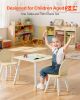 VEVOR Kids Table and 2 Chairs Set, Toddler Table and Chair Set with Rounded Edge Design & Graffiti Desktop, Wooden Desk for Art, Craft, Reading
