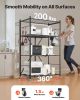 VEVOR 4-Tier Foldable Storage Shelf, 36W x 21D x 60H Inch Folding Metal Rack Shelving Unit