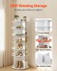 VEVOR 6 Tiers Rotating Shoe Rack Tower, 360° Spinning Shoe Rack, Revolving Storage Round Carousel Display
