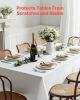 VEVOR White Tablecloths for Rectangle Tables, 6 Pack, 60 x 102 Inches, Reusable and Machine Washable Table Clothes