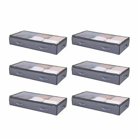 VEVOR Under Bed Storage with Clear Lids, 39.2 x 19.7 x 7.1 Inch, 90L Large Underbed Clothes Storage Containers (Default: Default)