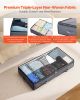 VEVOR Under Bed Storage with Clear Lids, 39.2 x 19.7 x 7.1 Inch, 90L Large Underbed Clothes Storage Containers